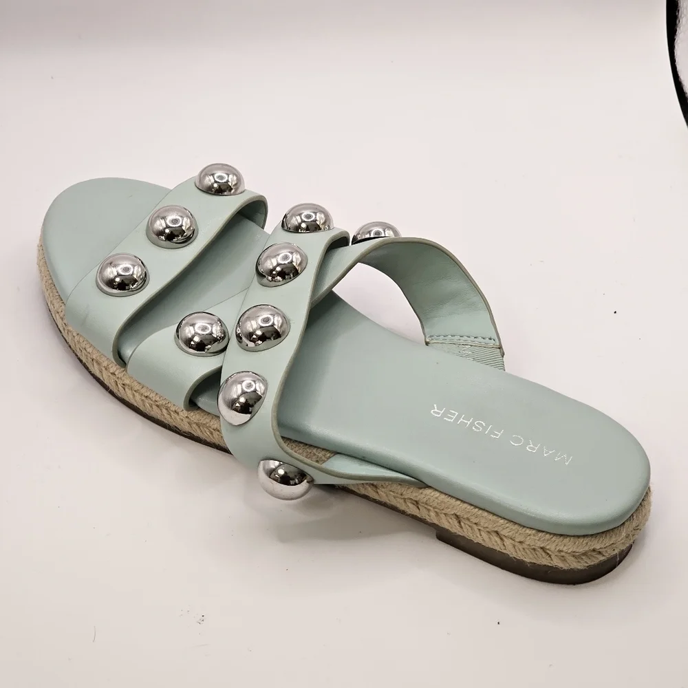 Marc Fisher Silver-Studded Sandals - Picture 4 of 6